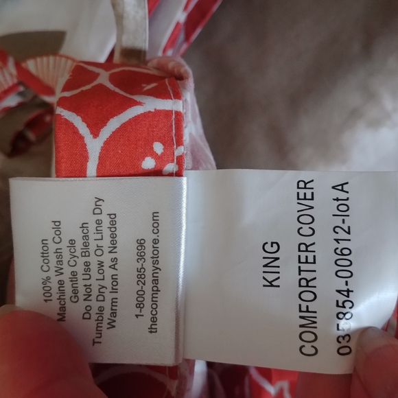 The Company Store King Comforter Duvet Cover /Pillow Cases Bedding Set - Picture 3 of 5